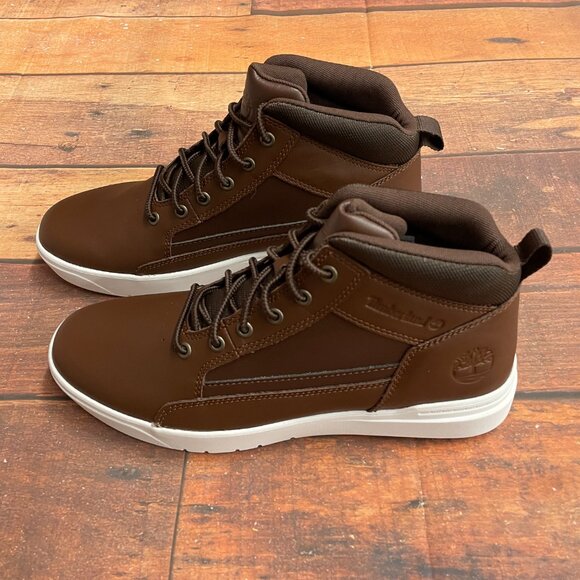 Timberland Men's Allston Brown Mid Full Grain Sneaker Boots - Picture 5 of 6